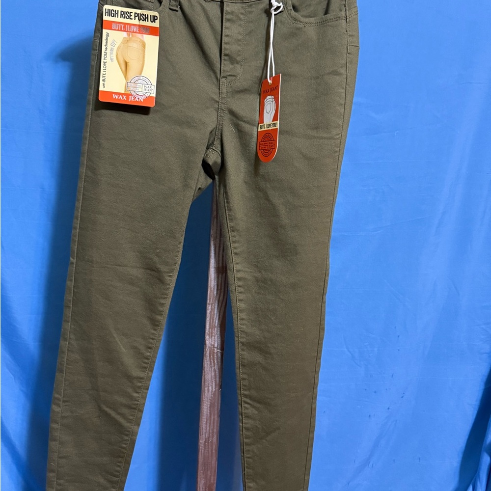 High Rise Military Green Skinny Jeans